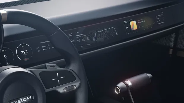 Navigation and media running side by side across the infotainment screen